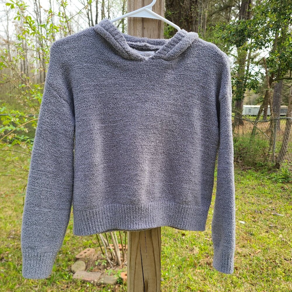 Happily Grey super soft crop sweater with hood size XS